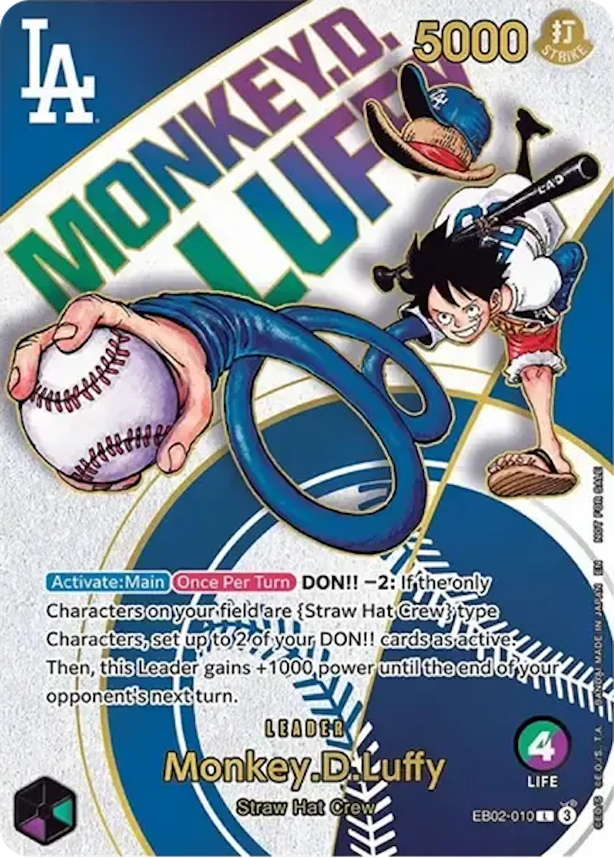 モンキー・D・ルフィ(英語版/ドジャース)【L】{EB02-010} EB02-010